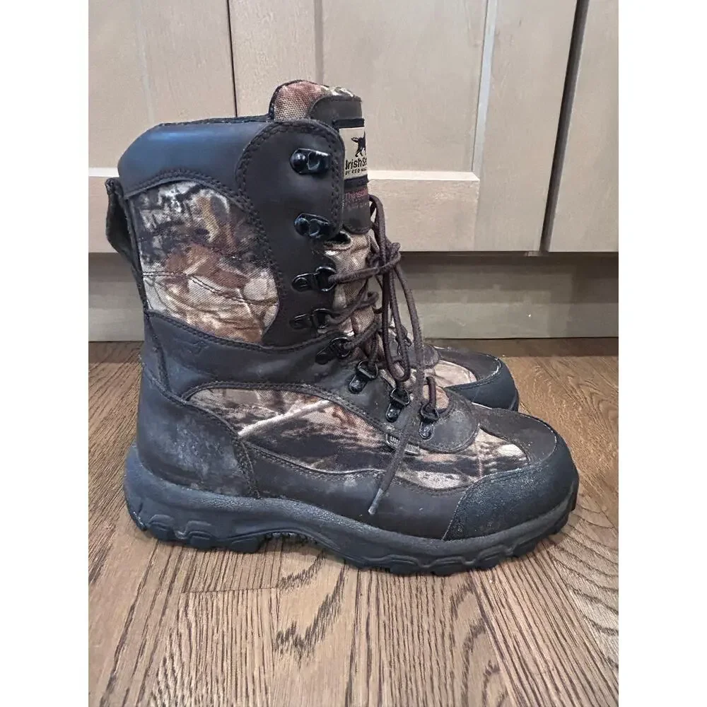 Irish Setter Gunflint Hunting Boots Sz10 Insulated 600g Camo Red Wing Waterproof